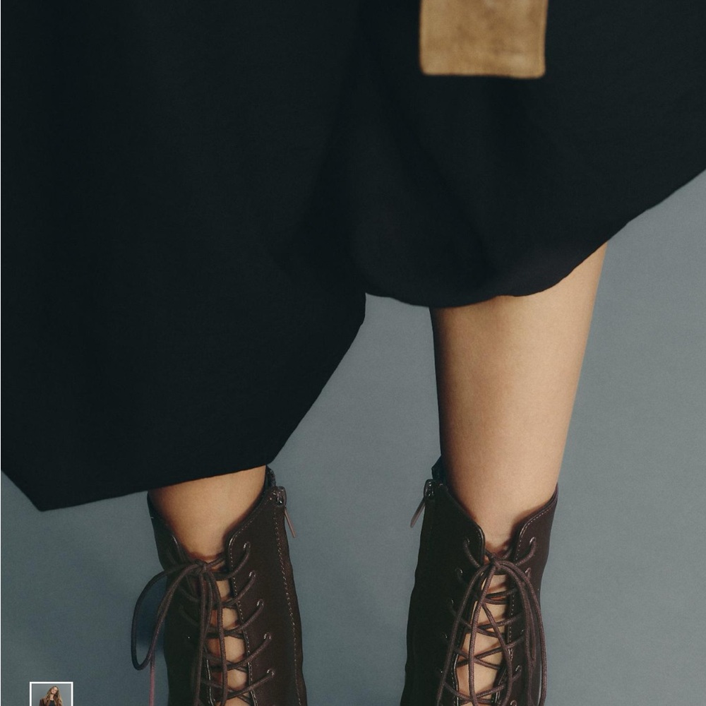 Zara Dark Brown Lace-Up Women's Boots - Picture 5 of 5